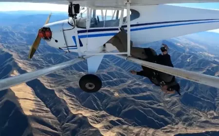 حطم طائرته بالقفز منه متعمداً - فيديو