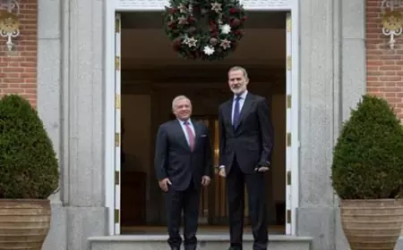 الملك يلتقي العاهل الإسباني بمدريد لبحث وقف إطلاق النار في غزة