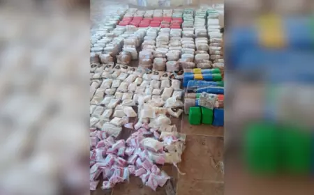 احباط محاولة تسلل وتهريب كميات كبيرة من المواد المخدرة