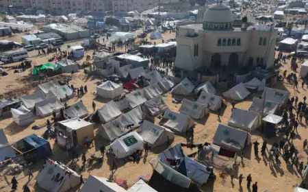 تقرير: وصول 100 الف نازح  إلى رفح