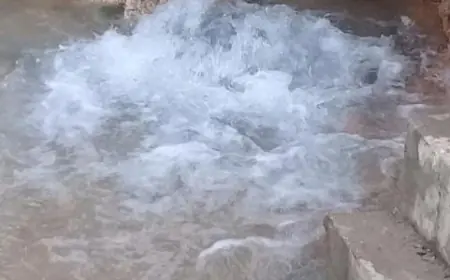 تفجر نبع عين أبو الجود في عجلون