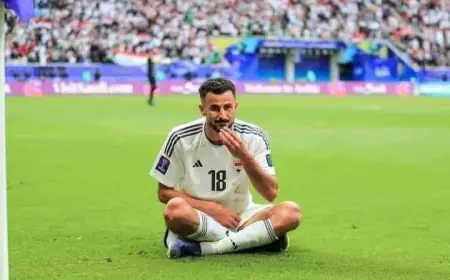 تعرفوا على سبب طرد لاعب المنتخب العراقي أمام النشامى