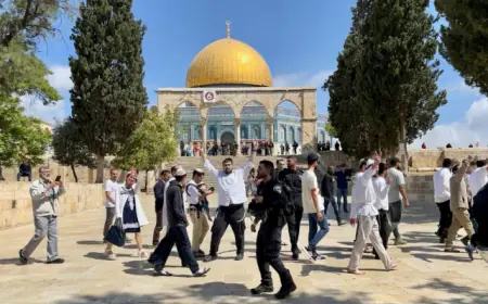 اقتحام المسجد الاقصى من  قبل عشرات المستوطنين