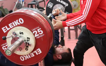 بالصور.. "البارالمبي" يُكثف استعداده  للمشاركة في كأس العالم لرفع الأثقال في مصر