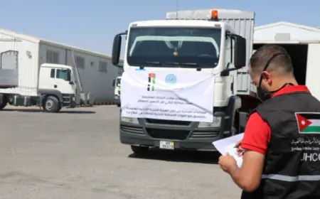 الأردن: قافلة مساعدات غذائية جديدة إلى غزة