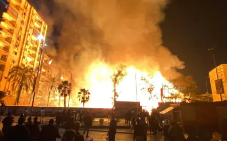 أقدم استوديوهات السينما في مصر يحترق