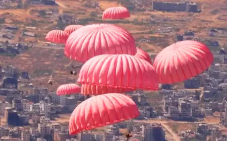 الأردن ينفذ خمس إنزالات جوية على شمال غزة بمشاركة دولية