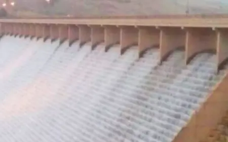 بالفيديو.. بدء فيضان سد الموجب