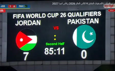 النشامى يغرق شباك باكستان بسباعية