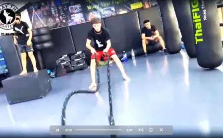 بالفيديو.. مواي تاي فايترز فرع عبد الله غوشة التدريبات عنا غير