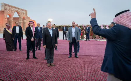 فيديو.. من زيارة الملك والملكة وولي العهد إلى البادية الوسطى