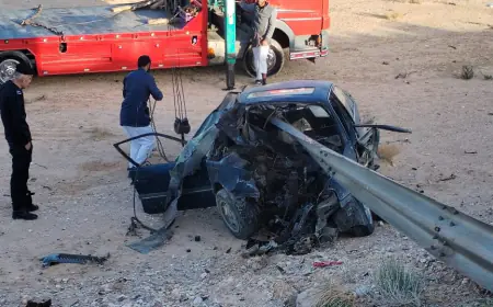 وفاة أربعة أشخاص  في حادث تدهور مركبة  في  معان (صور)