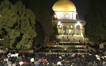 رغم القيود الإسرائيلية.. 200 ألف أدوا صلاتي العشاء والتراويح في المسجد الأقصى