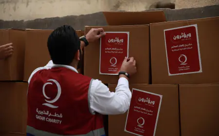 قطر الخيرية  تواصل  تقديم  مساعدات لمكفوليها  في الأردن