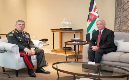 جلالة الملك يتسلم دعوة من رئيس أذربيجان للمشاركة في مؤتمر الأمم المتحدة لتغير المناخ