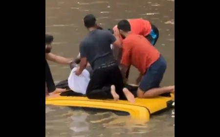 بالفيديو.. لحظة انقاذ اماراتي داخل النفق من السيول