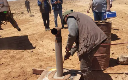 المياه : ضبط وردم 3 ابار مخالفة في منطقة البادية الشمالية (صور)