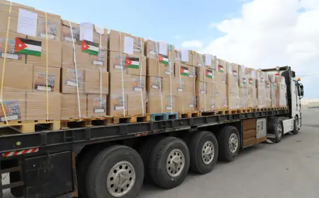 قافلة مساعدات جديدة لغزة.. مكونة من 91 شاحنة