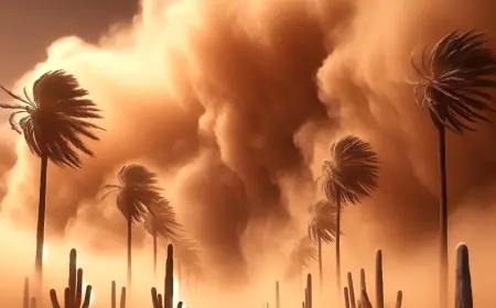 عاصفة غبارية تضرب البادية الشرقية