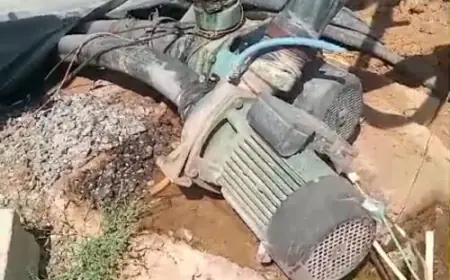 المياه : إزالة مظلات مياه مخالفة في الرمثا