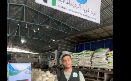 بالفيديو.. الأردن يرسل شحنة أرز كبيرة إلى غزة