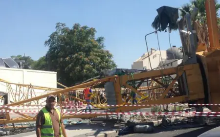 خمسة إصابات إثر سقوط رافعة إنشائية في العقبة