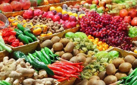 كميات الخضار والفواكه والورقيات الواردة إلى سوق  المركزي