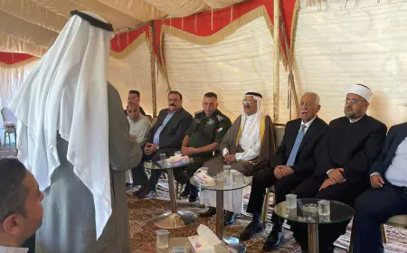 مندوبا عن الملك وولي العهد.. العيسوي يعزي عشيرة العيطان