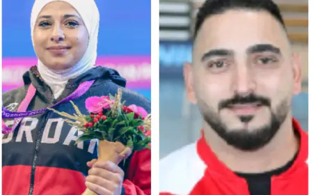 خطاب وأسماء شكري يرفعان العلم الأردني في افتتاح "بارالمبيك باريس"