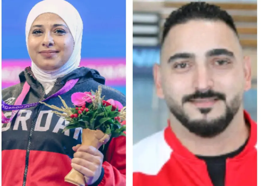 خطاب وأسماء شكري يرفعان العلم الأردني في افتتاح "بارالمبيك باريس"