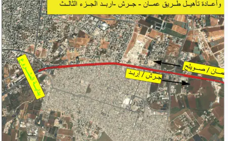 الأشغال: بدء أعمال صيانة طريق جرش من جسر سلحوب إلى البقعة