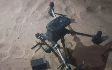 إحباط  محاولتي تهريب مواد مخدره بواسطة طائرتين مسيرتين