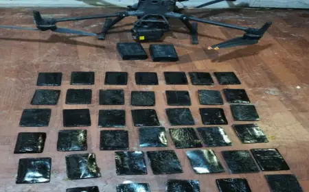 إحباط محاولة تهريب مواد مخدرة بواسطة طائرة مسيرة