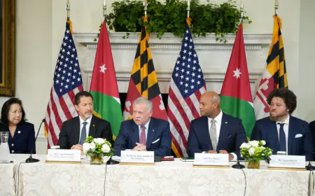 جلالة الملك  يجتمع برؤساء شركات وممثلي جامعات أميركية