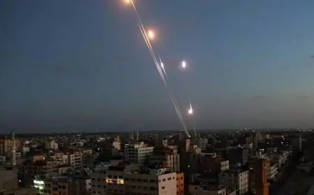 اطلاق صواريخ من إيران باتجاه الاراضي المحتلة