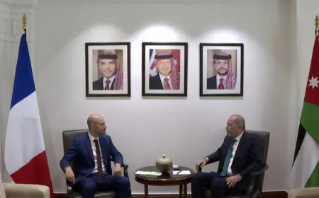 الأردن وفرنسا يبحثان تطورات الأوضاع في غزة ولبنان