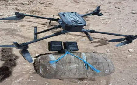 إحباط محاولة تهريب مواد مخدرة بواسطة طائرة مسيرة