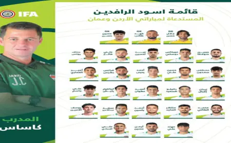 العراق يعلن تشكيلته لمواجهة النشامى في التصفيات المونديالية