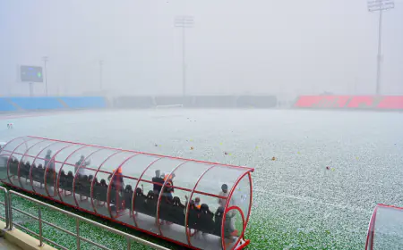 بالفيديو والصور.. أرضية ملعب في السعودية تكتسي بالثلوج