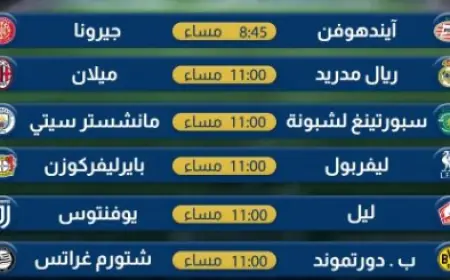 مواجهات مرتقبة بدوري أبطال أوروبا الليلة.. مواعيد مباريات  والقنوات الناقلة