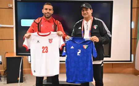النشامى يظهر باللون الأبيض أمام المنتخب الكويتي