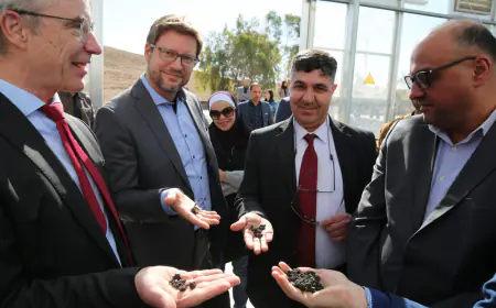 يعتبر الاول من نوعه في الاردن.. المياه تفتتح  نظام تجفيف الحمأة في البيوت الزجاجية الشمسية