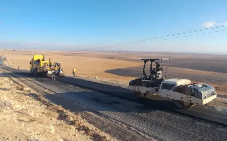 بدء إعادة إنشاء طريق (محي - الأبيض) في الكرك