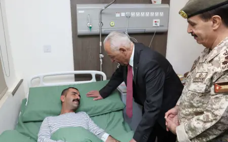 مندوبا عن الملك.. العيسوي يطمئن على صحة مصابي رجال الأمن العام بحادثة الرابية