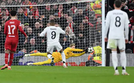 شاهد أهداف ليفربول.. وصلاح ومبابي يهدران ضربات الجزاء في ليلة االأبطال