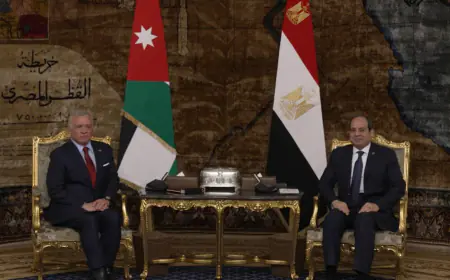 الملك والرئيس المصري يؤكدان ضرورة الحفاظ على أمن سوريا واستقرارها وسيادتها