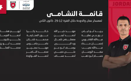 إعلان قائمة النشامى لمعسكر عمان والدوحة