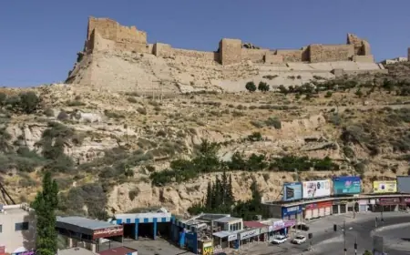 إزالة المبنى الأمني القديم من أمام قلعة الكرك