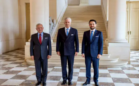 الملك يلتقي العاهل البلجيكي في بروكسل