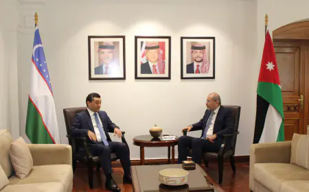 الصفدي  يجري مباحثات موسعة مع نظيره الأوزبكي